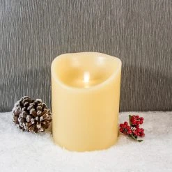 Promo 🔔 Premier 18cm Cream Dancing Flame Candle 🤩