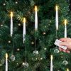 Promo ✔️ Premier Set Of 10 LED Lit Candle Set With Remote Control And Hanging Jewels ????