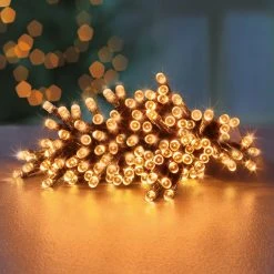 Best deal 🥰 Premier 1000 Vintage Gold Multi Action Battery Powered LED Lights With Timer 🤩