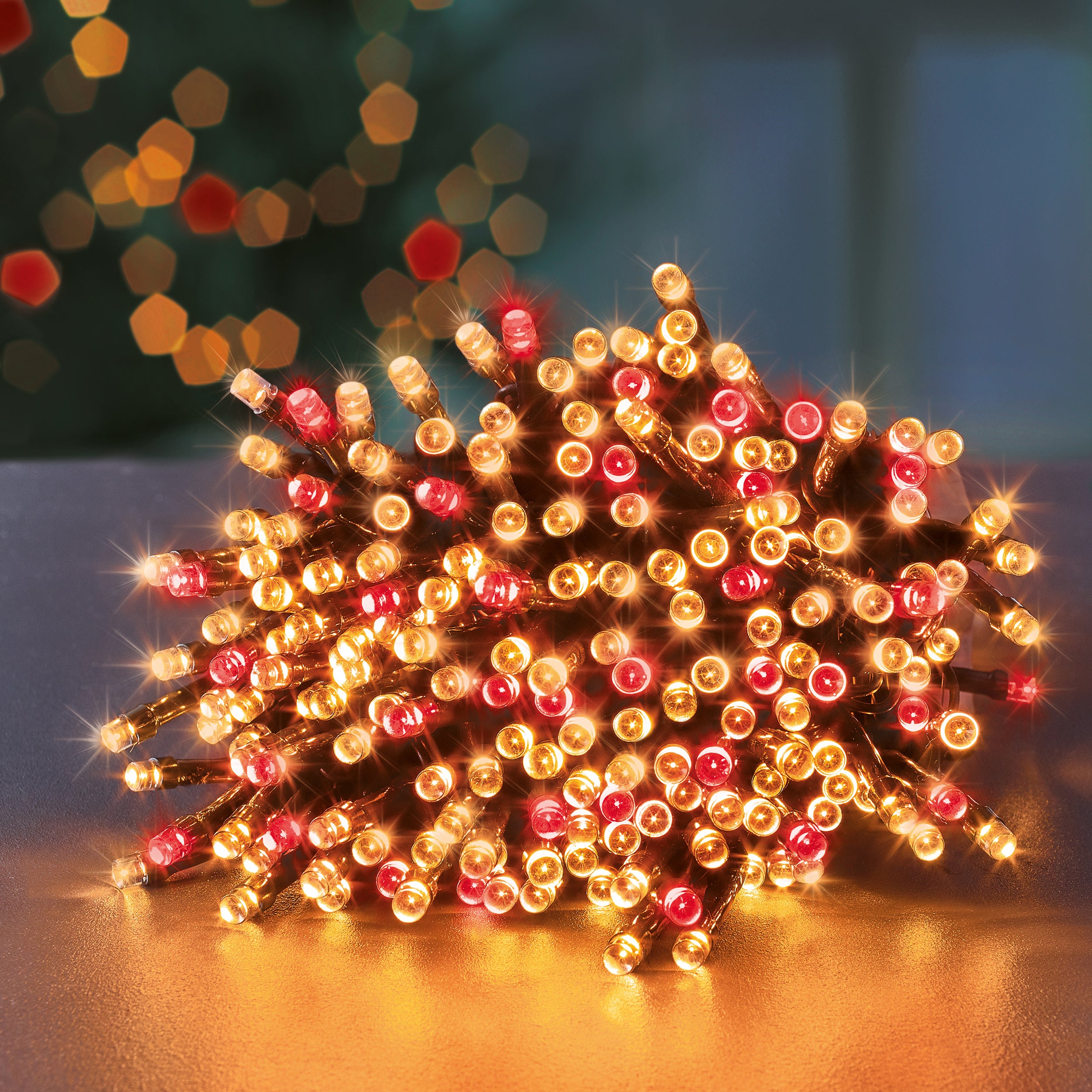 200 Vintage Gold and Red Supabrights Multi Action LED String Lights with Timer Deals ???? Premier 200 Vintage Gold And Red Supabrights Multi Action LED String Lights With Timer ⭐ -UK Christmas World shop LV162170RVG 3