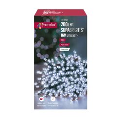 Top 10 ???? Premier 200 White Supabrights Multi Action LED String Lights With Timer ???? -UK Christmas World shop LV162170W 658072 2