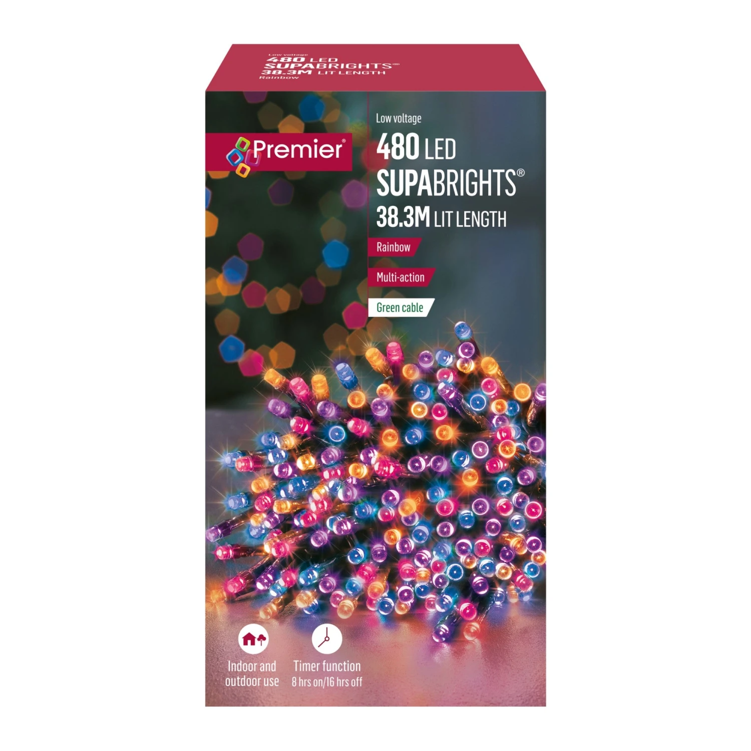 Flash Sale ⨠Premier 480 Rainbow Supabrights Multi Action LED String Lights With Timer 𧨠3 Flash Sale ⨠Premier 480 Rainbow Supabrights Multi Action LED String Lights With Timer 𧨠- Image 3