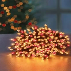 New 😀 Premier 720 Vintage Gold And Red Supabrights Multi Action LED String Lights With Timer ✔️