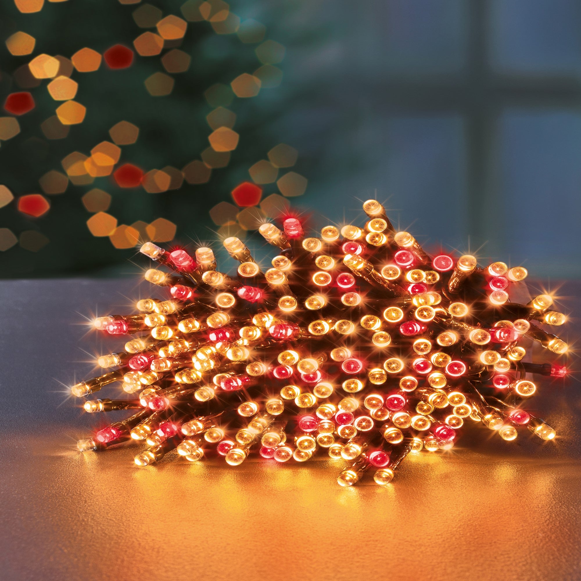 720 Vintage Gold and Red Supabrights Multi Action LED String Lights with Timer New ???? Premier 720 Vintage Gold And Red Supabrights Multi Action LED String Lights With Timer ✔️ -UK Christmas World shop LV162173RVG 105899 1