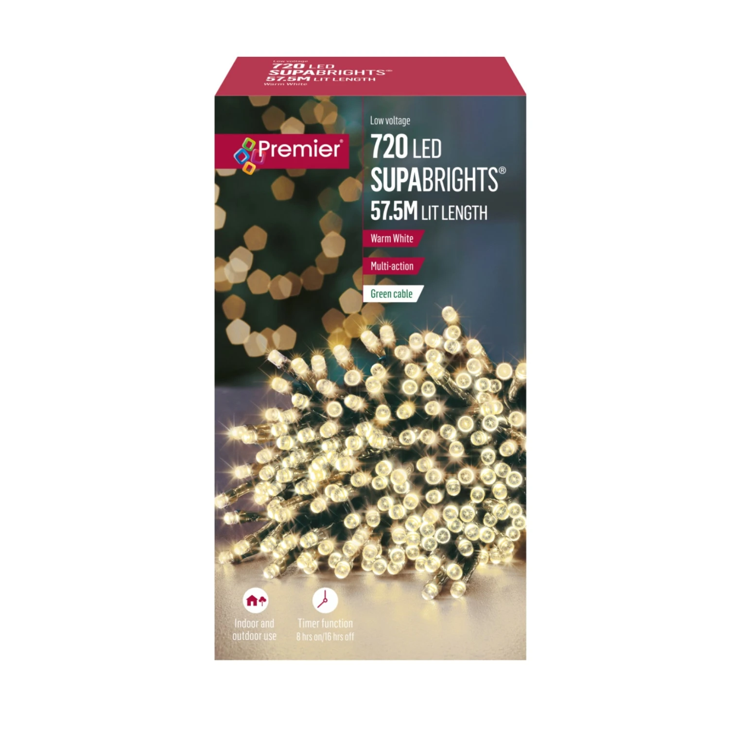 Buy π₯ Premier 720 Warm White Supabrights Multi Action LED String Lights With Timer π 2 Buy π₯ Premier 720 Warm White Supabrights Multi Action LED String Lights With Timer π - Image 2