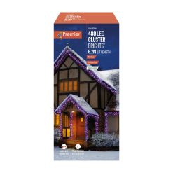 Promo ???? Premier 480 Rainbow Multi Action LED Cluster Lights With Timer ???? -UK Christmas World shop LV162174RBW 170367