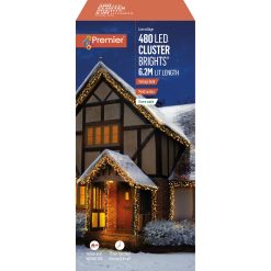 Hot Sale ???? Premier 480 Vintage Gold Multi Action LED Cluster Lights With Timer ???? -UK Christmas World shop LV162174VG