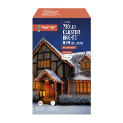 Budget ???? Premier 720 Vintage Gold And Red Multi Action LED Cluster Lights With Timer ???? -UK Christmas World shop LV162175RVG 105902