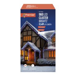 Brand new ???? Premier 960 Multi Coloured LED Multi Action Clusters Timer Lights With Clear Cable ???? -UK Christmas World shop LV162176MC 658093