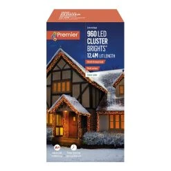 Top 10 💯 Premier 960 Vintage Gold And Red Multi Action LED Cluster Lights With Timer 😍 -UK Christmas World shop LV162176RVG 105903