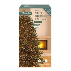Brand new 🎉 Premier 750 Vintage Gold And Red Treebrights Multi Action LED Lights With Timer 🥰 -UK Christmas World shop LV162178RVG 105891
