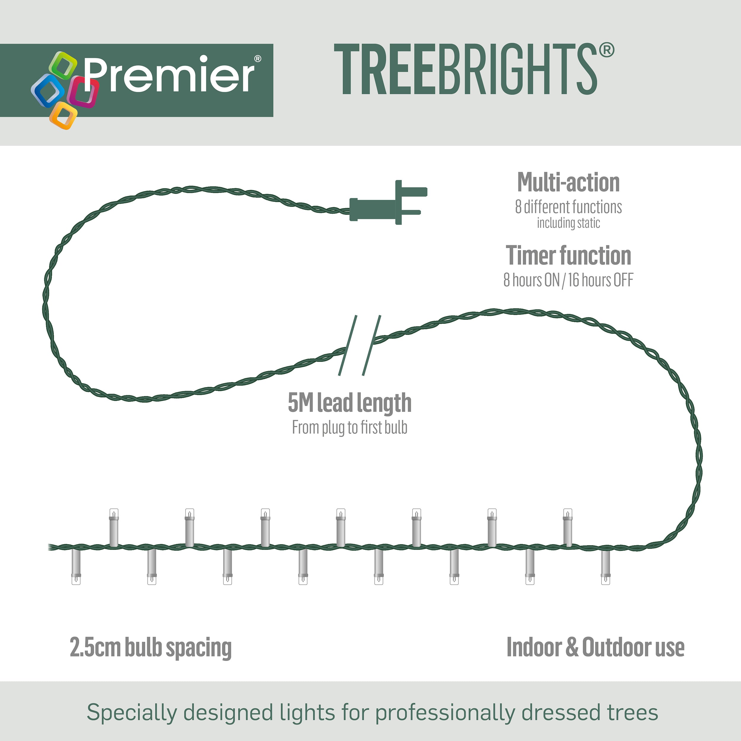 Cheap ✨ Premier 1000 Vintage Gold Treebrights Multi Action LED Lights On A Clear Cable With Timer ???? 2 Cheap ✨ Premier 1000 Vintage Gold Treebrights Multi Action LED Lights On A Clear Cable With Timer ???? - Image 2