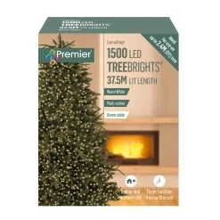 Hot Sale 🛒 Premier 1500 Warm White Multi Action LED TreeBrights Timer ❄ Christmas Tree Lights 🎉 -UK Christmas World shop LV162180WW 170399