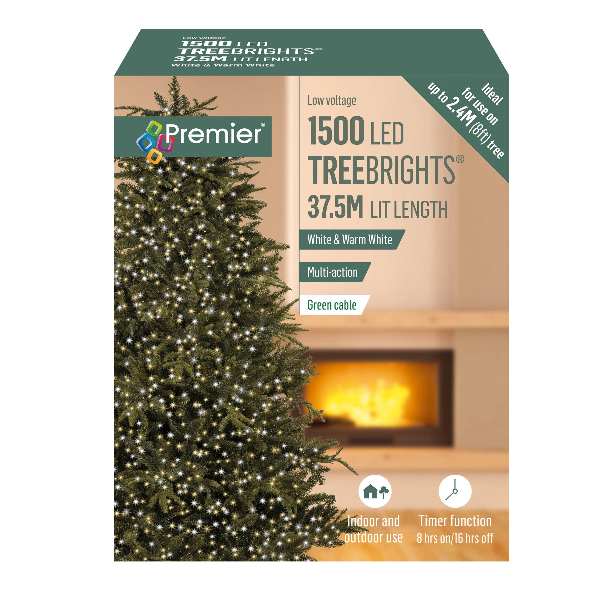 1500 White and Warm White Treebrights Multi Action LED Lights with Timer Best deal ???? Premier 1500 White And Warm White Treebrights Multi Action LED Lights With Timer ✔️ -UK Christmas World shop LV162180WWW 170400