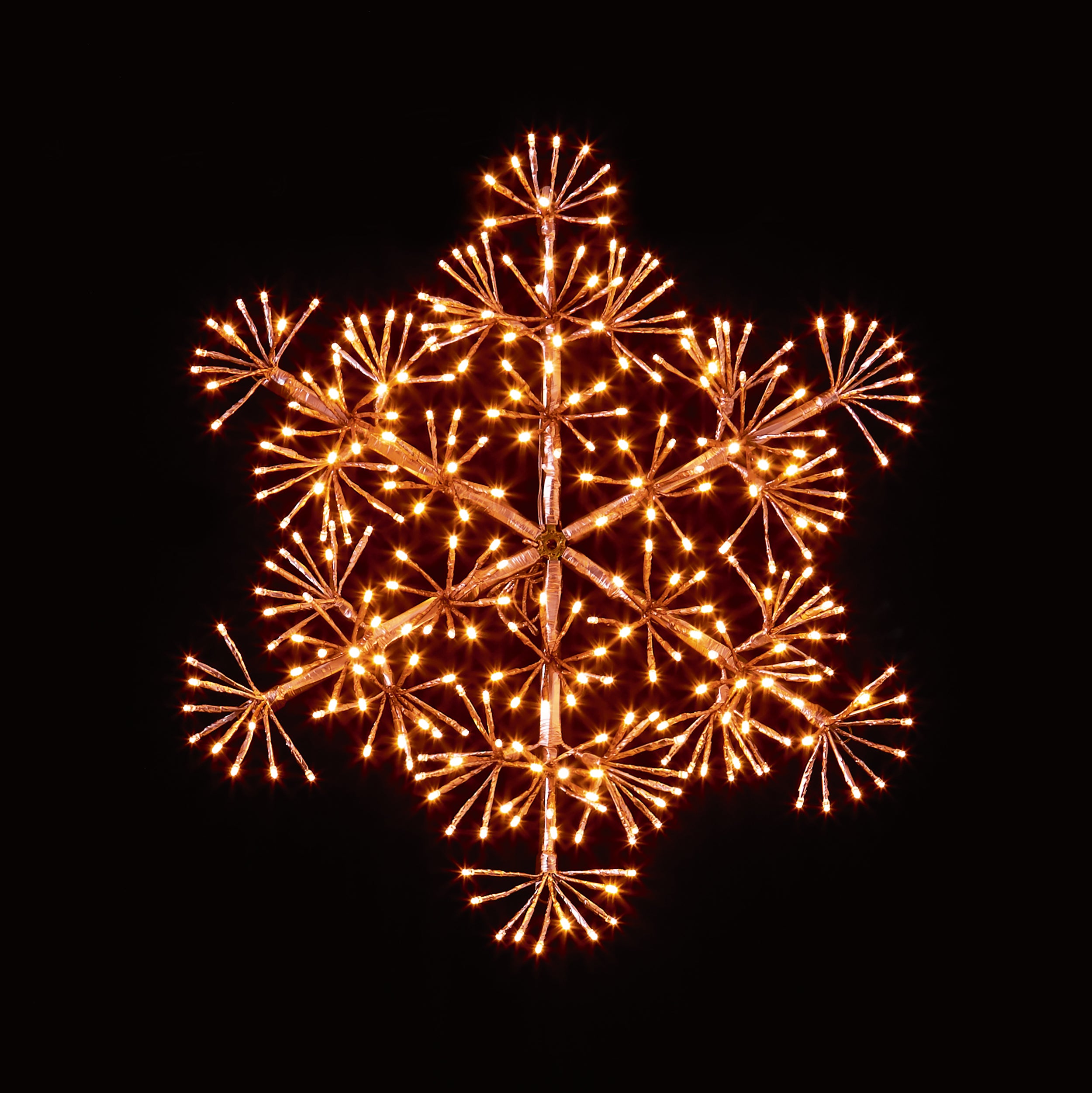 60cm Rose Gold Starburst Snowflake with 300 Warm White LEDs Wholesale ???? Premier 60cm Rose Gold Starburst Snowflake With 300 Warm White LEDs ???? -UK Christmas World shop LV183193RGD