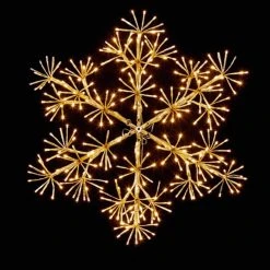 Cheapest ⌛ Premier 1.5m Giant Gold Starburst Snowflake Silhouette With 1080 Warm White LEDs 😍