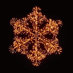 Hot Sale ???? Premier 90cm Rose Gold Starburst Snowflake With Warm White LEDs ????