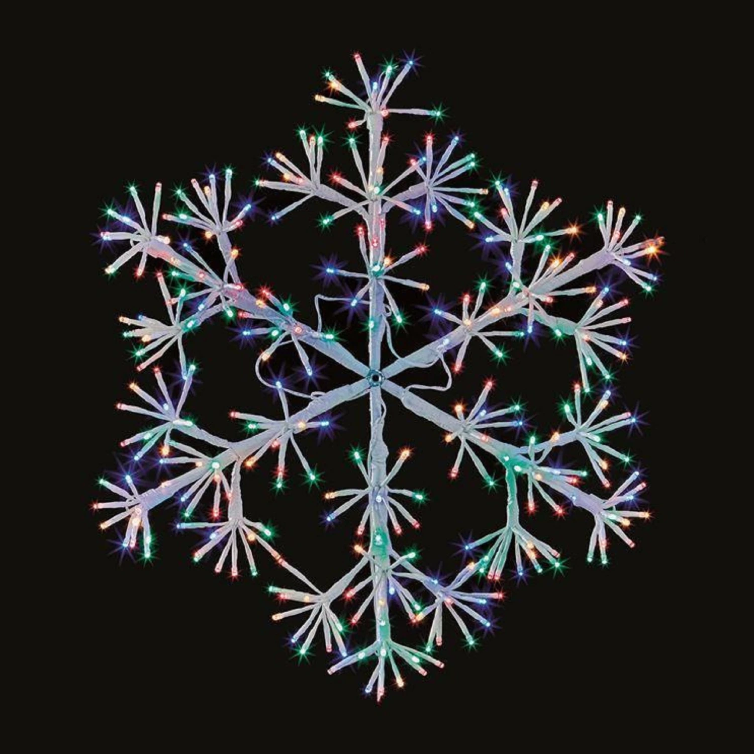 Promo π Premier 90cm White Starburst Snowflake With Multi Coloured Twinkle LEDs 𧨠1 Promo π Premier 90cm White Starburst Snowflake With Multi Coloured Twinkle LEDs π§¨