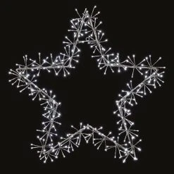 Wholesale 🔔 Premier 1.2m Silver Star Cluster Silhouette With 480 White LEDs 💯