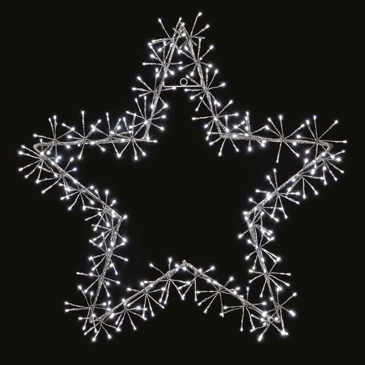 New π Premier 60cm Silver Star Cluster With 240 Ice White Twinkle LEDs π₯° 1 New π Premier 60cm Silver Star Cluster With 240 Ice White Twinkle LEDs π₯°