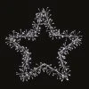 Flash Sale 🎉 Premier 90cm Silver Star 🎅 Christmas Cluster With White LEDs ✨