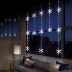 Cheap ???? Premier 1.2m X 1.3m Curtain Snowflake Window Light With 390 White LEDs ????