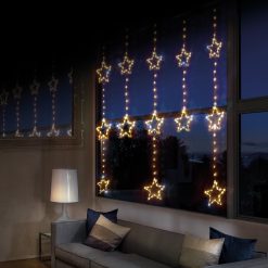 Brand new ❤️ Premier 1.3m X 1.2m Star Window Curtain Light With 312 Warm White & Flashing White LEDs ????