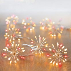Coupon ???? Premier Set Of 20 Red And Vintage Gold Multi Action Starburst Lights With 400 LEDs ????