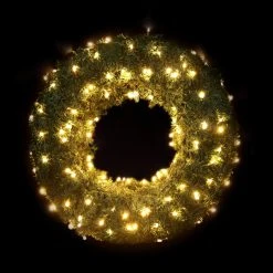 Top 10 👏 Festive Decorations 1.1m Giant XP Connectable Commercial Wreath Lit With 120 Warm White LED's 😀