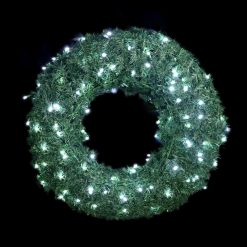 Wholesale ???? Festive Decorations 1.1m Giant XP Connectable Commercial Wreath Lit With 120 Ice White LEDs ⌛