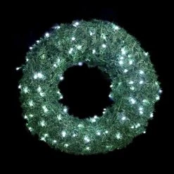 Wholesale 👏 Festive Decorations 1.1m Giant XP Connectable Commercial Wreath Lit With 120 Ice White LEDs ⌛