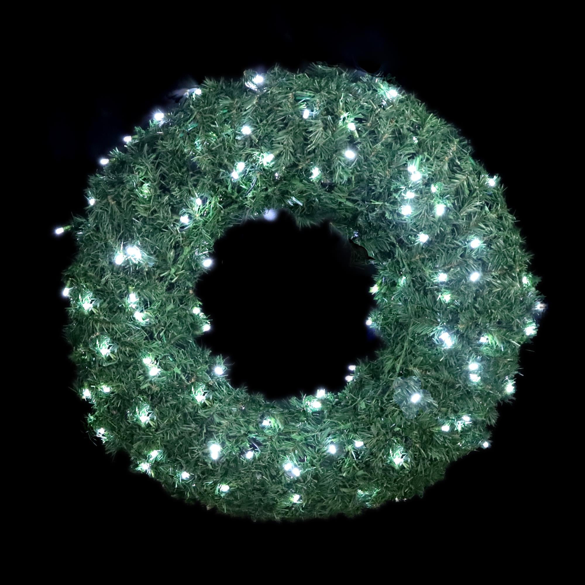 1.1m Giant XP Connectable Commercial Wreath Lit with 120 Ice White LEDs Wholesale ???? Festive Decorations 1.1m Giant XP Connectable Commercial Wreath Lit With 120 Ice White LEDs ⌛ -UK Christmas World shop MF1162 W Copy