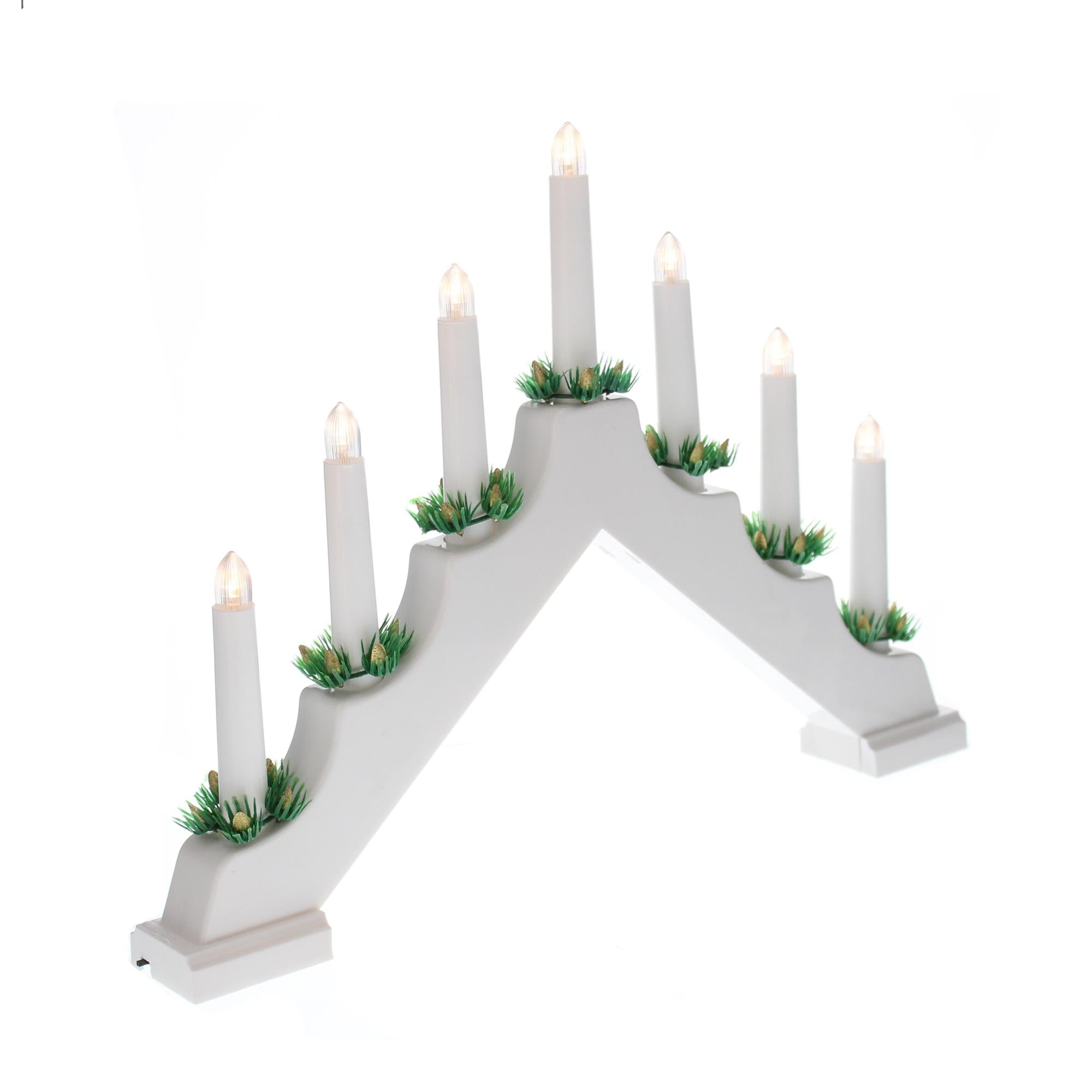 7 LED Lit White Indoor Plastic Window Candle Bridge Battery Powered Best reviews of ???? Festive 7 LED Lit White Indoor Plastic Window Candle Bridge Battery Powered ✔️ -UK Christmas World shop P014753 Copy