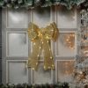 Discount ???? Festive LED Lit Gold Fabric Door Bow ❤️