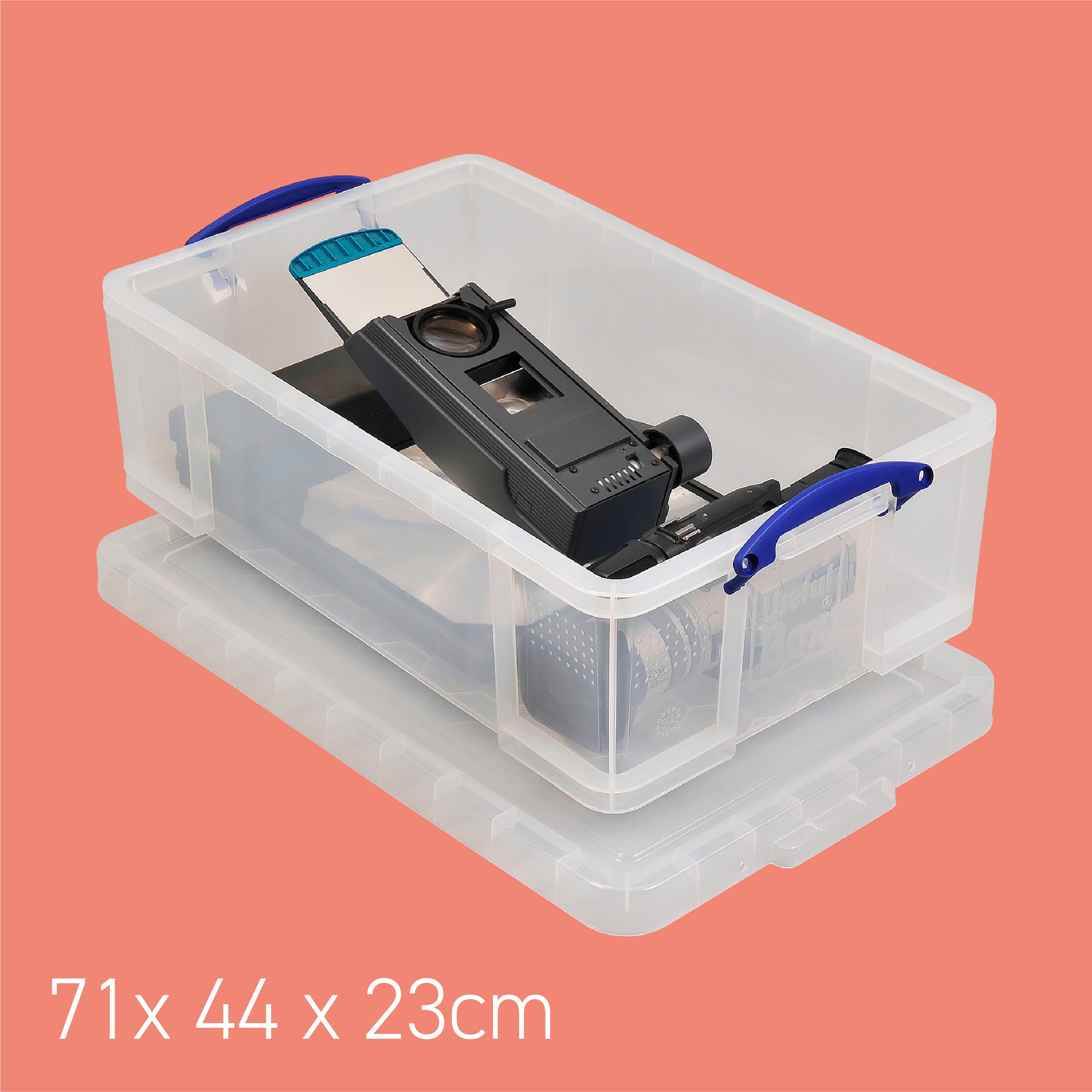 50 Litre Clear Storage Box with Lid Cheapest ???? UK ❄ Christmas World 50 Litre Clear Storage Box With Lid ???? -UK Christmas World shop PLASTICBOXImages 04