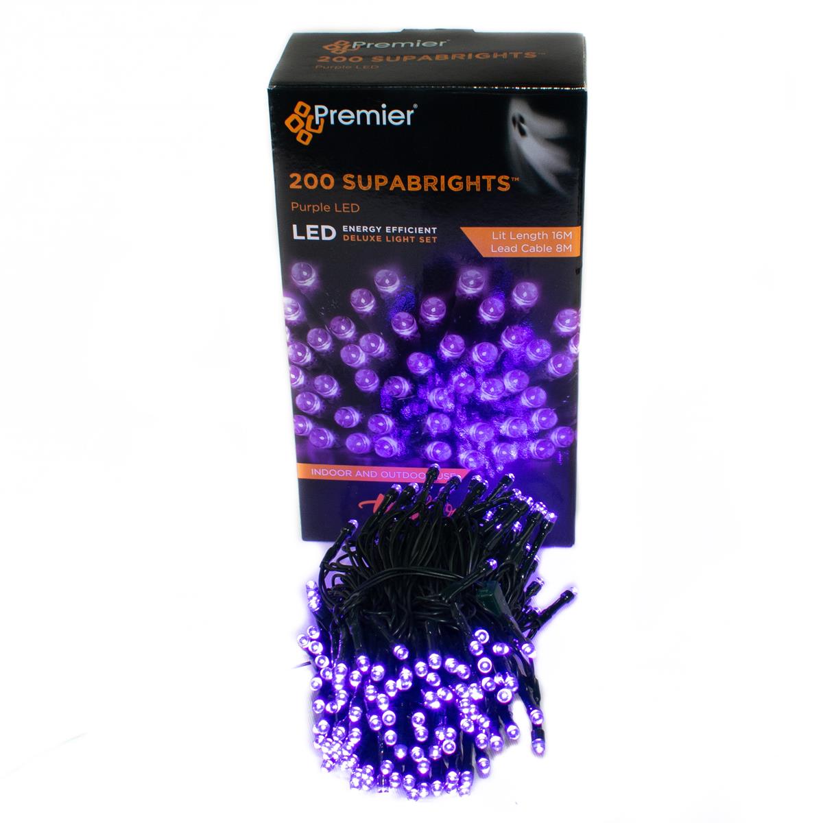 200 Purple LED Superbright Multi Action Lights Best Sale ???? Premier 200 Purple LED Superbright Multi Action Lights ⭐ -UK Christmas World shop Premier2
