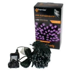 Best Sale 👍 Premier 200 Purple LED Superbright Multi Action Lights ⭐ -UK Christmas World shop Premier5
