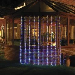 Hot Sale 🎁 Premier 240 Multi Coloured LED Waterfall Curtain Light 1.5m X 2m ✨ -UK Christmas World shop cascade light mc Copy