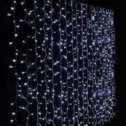 Promo ???? Festive Decorations 8m X 1.5m XP Extendable Curtain Light With 1,368 Ice White Twinkle LEDs ????