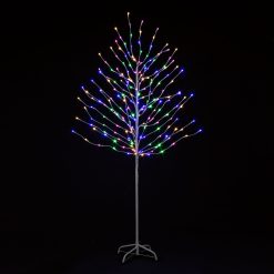 Promo ❤️ Snowtime 5ft Rainbow Tree With 160 Pink Warm White Blue And Green LEDs ????