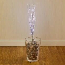 Coupon ✨ Premier Pre Lit 40cm Silver Twigs With 16 White LEDs 🌟